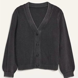 Old Navy Acid-Wash Shaker-Stitch Button-Front Cardigan Sweater